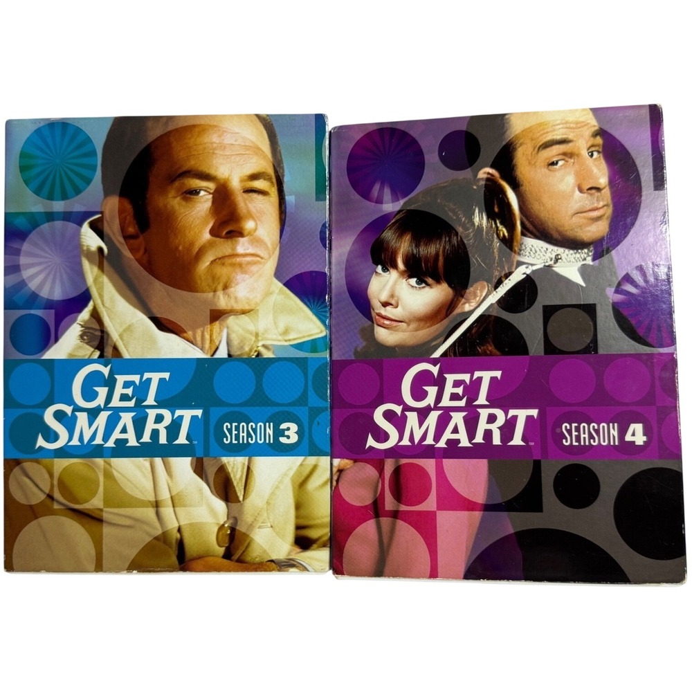 HBO Get Smart Seasons 3 & 4 DVD Box Set Bundle Comedy Spy Series Don Adams